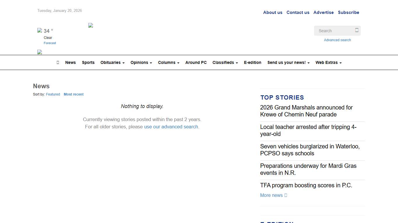 News - Pointe Coupee Banner